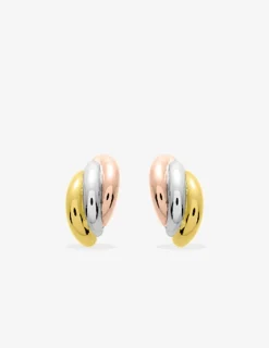 Boucles d'oreilles demi-créoles coquillage 3 or 750 ‰ SO OR