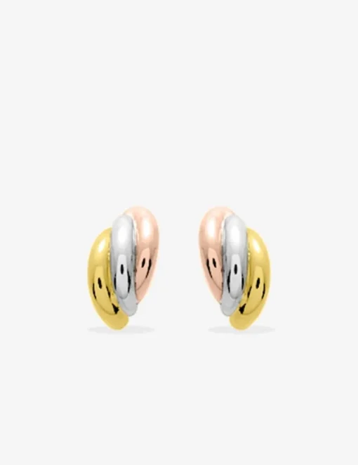 Boucles d'oreilles demi-créoles coquillage 3 or 750 ‰ SO OR