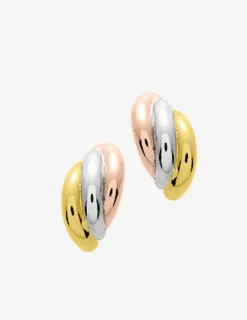 Boucles d'oreilles demi-créoles coquillage 3 or 750 ‰ SO OR