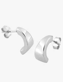 Boucles d'oreilles demi-créoles électroformées or jaune 750 ‰ rhodié SO OR