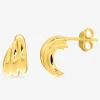 Boucles d'oreilles demi-créoles triple anneau plaqué or SO OR