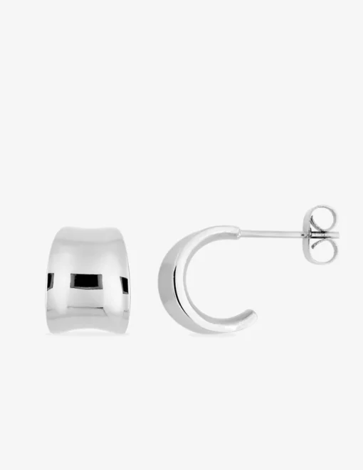 Boucles d'oreilles demi-créoles électroformées en acier SO OR