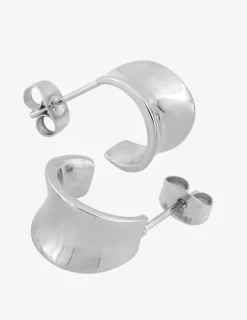 Boucles d'oreilles demi-créoles électroformées en acier SO OR