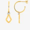 Boucles d'oreilles demi-créoles en plaqué or et oxydes de zirconium SO OR
