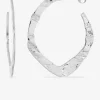 Boucles d'oreilles demi-créoles en acier gris SO OR
