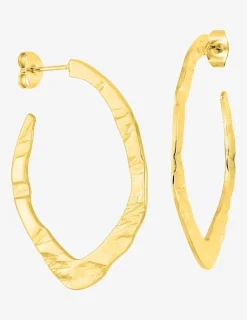Boucles d'oreilles demi-créoles en acier doré SO OR