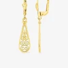 Boucles d'oreilles dormeuses or jaune 375 ‰ SO OR