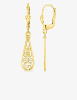 Boucles d'oreilles dormeuses or jaune 375 ‰ SO OR