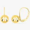 Boucles d'oreilles dormeuses or jaune 750 ‰ et boules 8 mm SO OR