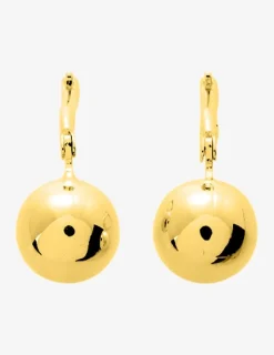 Boucles d'oreilles dormeuses boule 12 mm plaqué or SO OR