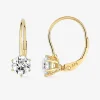 Boucles d'oreilles dormeuses en or jaune 375‰ et oxyde de zirconium SO OR