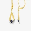 Boucles d'oreilles dormeuses or jaune 750 ‰, saphir SO OR