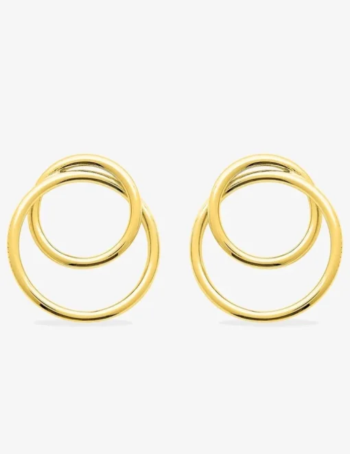 Boucles d'oreilles double cercle en plaqué or SO OR