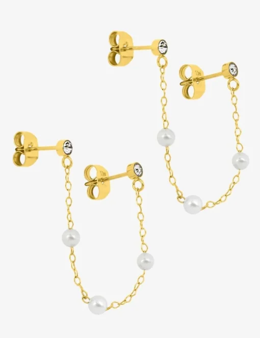 Boucles d'oreilles ear cuff acier et pierres synthétiques SO OR