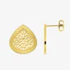 Boucles d’oreilles en acier doré avec motif ajouré SO OR