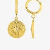 Boucles d’oreilles en acier doré et cristal blanc SO OR