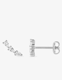 Boucles d'oreilles en argent 925 ‰ rhodié et oxydes de zirconium SO OR