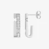 Boucles d'oreilles en argent 925 ‰ rhodié, oxydes de zirconium SO OR