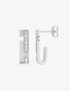 Boucles d'oreilles en argent 925 ‰ rhodié, oxydes de zirconium SO OR