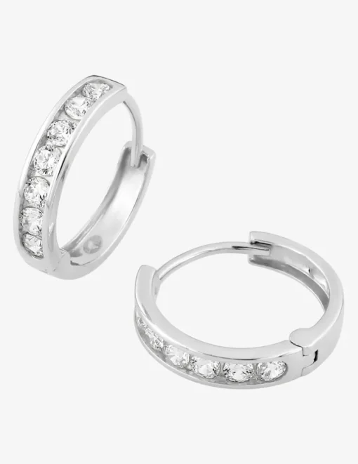 Boucles d'oreilles en or 375‰ et oxydes de zirconium SO OR