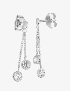 Boucles d'oreilles en or blanc 375‰ et oxyde de zirconium SO OR