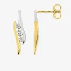 Boucles d'oreilles en or jaune 375‰ et oxyde de zirconium SO OR