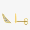 Boucles d'oreilles en or jaune 375‰ et oxyde de zirconium SO OR