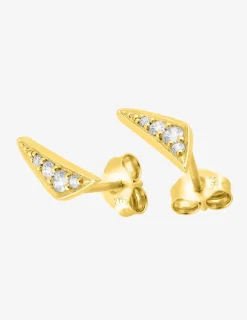 Boucles d'oreilles en or jaune 375‰ et oxyde de zirconium SO OR