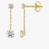 Boucles d'oreilles en or jaune 375‰ et oxyde de zirconium SO OR