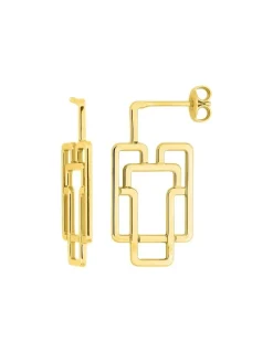 Boucles d'oreilles en plaqué or, design original SO OR