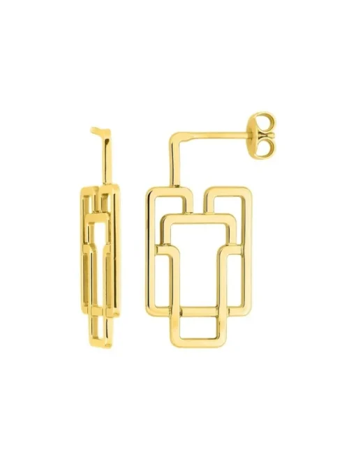 Boucles d'oreilles en plaqué or, design original SO OR