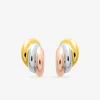Boucles d'oreilles fantaisie demi-créoles 3 or 750 ‰ SO OR