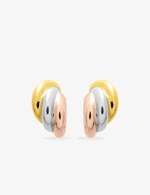 Boucles d'oreilles fantaisie demi-créoles 3 or 750 ‰ SO OR