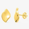 Boucles d'oreilles fantaisie clous électroformées or jaune 750 ‰ SO OR