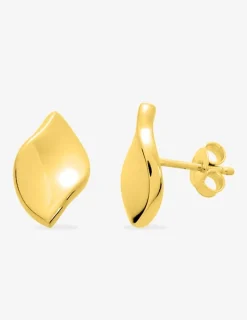 Boucles d'oreilles fantaisie clous électroformées or jaune 750 ‰ SO OR