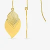 Boucles d'oreilles feuillage pendantes en plaqué or SO OR