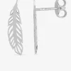 Boucles d'oreilles feuille en argent 925‰ rhodié SO OR