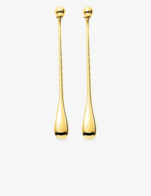 Boucles d'oreilles gouttes d'eau pendantes plaqué or SO OR