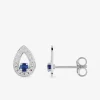 Boucles d'oreilles gouttes bicolores argent rhodié 925‰ avec oxyde de zirconium SO OR