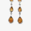 Boucles d'oreilles gouttes argent 925‰ rhodié et ambre SO OR