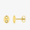 Boucles d'oreilles grain de café or jaune 750 ‰ SO OR