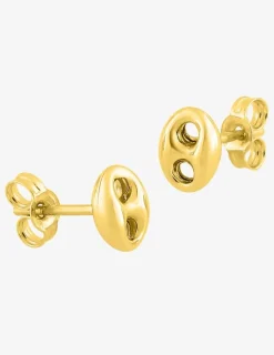 Boucles d'oreilles grain de café or jaune 750 ‰ SO OR