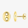 Boucles d'oreilles grain de café 7x5 or jaune 750 ‰ SO OR