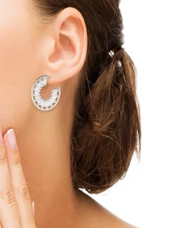 Boucles d'oreilles Graphique argent SO OR