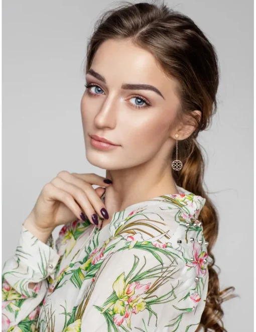 Boucles d'oreilles Harmonie Or rose 375‰ et laque noir de Jais SO OR