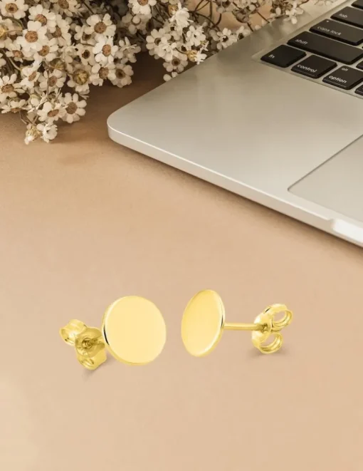 Boucles d'oreilles jetons or jaune 375‰ SO OR