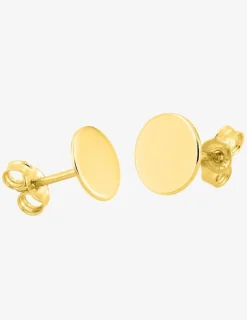 Boucles d'oreilles jetons or jaune 375‰ SO OR
