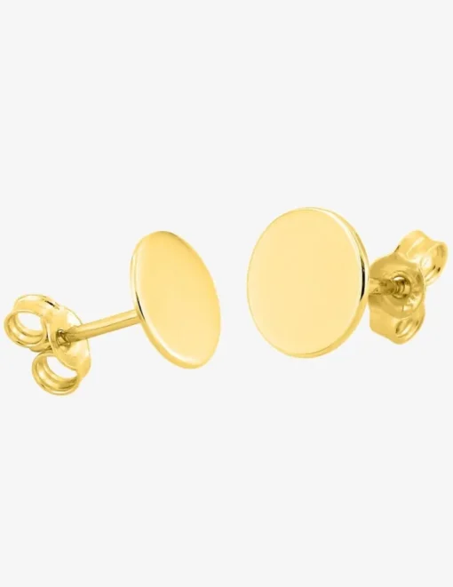 Boucles d'oreilles jetons or jaune 375‰ SO OR