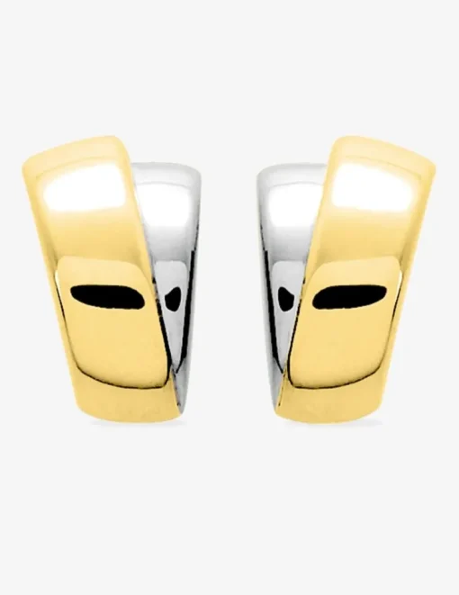 Boucles d'oreilles électroformées or jaune 750 ‰ et rhodium SO OR