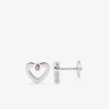 Boucles d'oreilles Love or blanc 750‰ et saphir rose SO OR